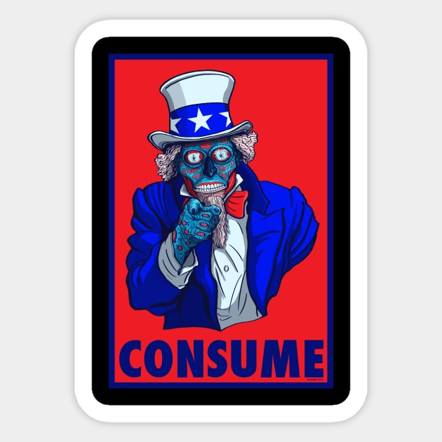 THEY LIVE  for Uncle Sam Sticker by HalHefner
